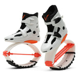 JUMPNORD Jump Shoes Kangaroo Bounce Shoes | Exercise & Fitness Boots | Workout Jumps | Women & Men orange white M-33/35