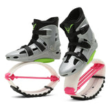 JUMPNORD Jump Shoes Kangaroo Bounce Shoes | Exercise & Fitness Boots | Workout Jumps | Women & Men green and pink M-33/35