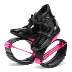 JUMPNORD Jump Shoes Kangaroo Bounce Shoes | Exercise & Fitness Boots | Workout Jumps | Women & Men black pink M-33/35