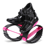 JUMPNORD Jump Shoes Kangaroo Bounce Shoes | Exercise & Fitness Boots | Workout Jumps | Women & Men black pink XL-39/41