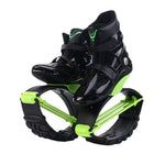 JUMPNORD Elastic Shoes Jump Easily Space Bouncer Jump Shoes Stilts Bounce Shoes，Green Black，36/38(L) code (load bearing 50kg-70kg)