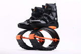 JUMPNORD Elastic Shoes Jump Easily Space Bouncer Jump Shoes Stilts Bounce Shoes，All Black Orange Label，39/41 (XL) code (load bearing 70kg-90kg)