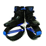 JUMPNORD Elastic Shoes Jump Easily Space Bouncer Jump Shoes Stilts Bounce Shoes，Black Blue，39-41 yards (XL number)