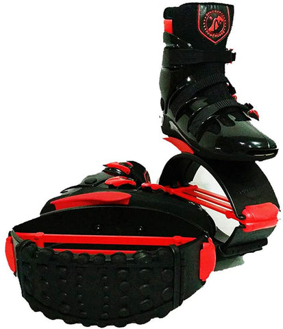 JUMPNORD Elastic Shoes Jump Easily Space Bouncer Jump Shoes Stilts Bounce Shoes，Black Red，39-41 yards (XL number)