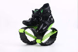 JUMPNORD Elastic Shoes Jump Easily Space Bouncer Jump Shoes Stilts Bounce Shoes，All Black Green Label，36/38(L) code (load bearing 50kg-70kg)