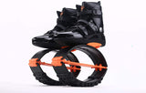 JUMPNORD Elastic Shoes Jump Easily Space Bouncer Jump Shoes Stilts Bounce Shoes，All Black Orange Label，39/41 (XL) code (load bearing 70kg-90kg)