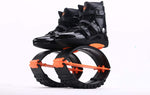 JUMPNORD Elastic Shoes Jump Easily Space Bouncer Jump Shoes Stilts Bounce Shoes，All Black Orange Label，36/38(L) code (load bearing 50kg-70kg)