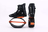 JUMPNORD Elastic Shoes Jump Easily Space Bouncer Jump Shoes Stilts Bounce Shoes，All Black Orange Label，42/44 (XXL) code (load bearing 90kg-110kg)