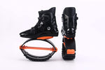 JUMPNORD Elastic Shoes Jump Easily Space Bouncer Jump Shoes Stilts Bounce Shoes，All Black Orange Label，39/41 (XL) code (load bearing 70kg-90kg)