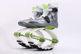 JUMPNORD Elastic Shoes Jump Easily Space Bouncer Jump Shoes Stilts Bounce Shoes，Green White，33/35(M) code (load bearing 30kg-50kg)