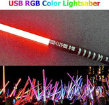 Poignée en métal de sabre laser de qualité combat 16 lumières changeantes de couleur jouets pour adultes pour enfants accessoires cadeaux effet de vibration sonore