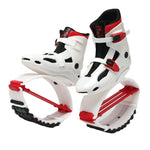 JUMPNORD Elastic Shoes Jump Easily Space Bouncer Jump Shoes Stilts Bounce Shoes，White and Red Combination，Code 39/41 (XL number)