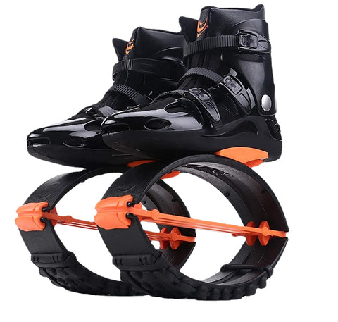 JUMPNORD Elastic Shoes Jump Easily Space Bouncer Jump Shoes Stilts Bounce Shoes，Orange Black，42/44 (XXL) code (load bearing 90kg-110kg)