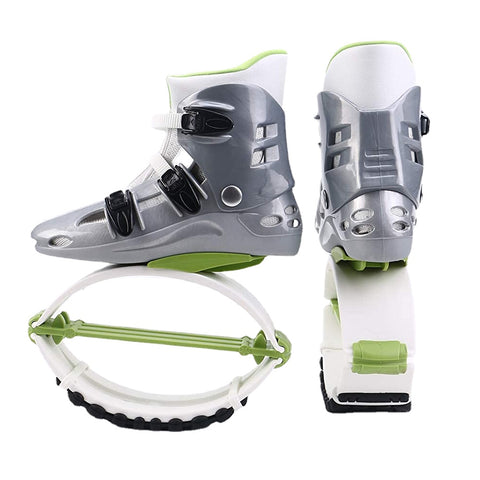 JUMPNORD Elastic Shoes Jump Easily Space Bouncer Jump Shoes Stilts Bounce Shoes，Green White，39/41 (XL) code (load bearing 70kg-90kg)