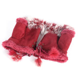 Women Winter Warm Gloves Sexy Faux Rabbit Fur Hand Wrist Warmer Fingerless Gloves