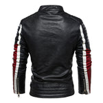 Men's Colour Staple Leather Jacket Fashion Motorcycle Suit Men's Fashion Tops New Fleece Jacket