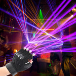 Green Gloves 5 Finger Light Dancing Stage Gloves Palm Light for DJ Club/Party/Bars Stage Novelty Light Performance Props Purple