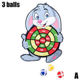 Children Target Sticky Ball Throw Dartboard Sports Kids Educational Board Games With Darts Ball Parent-child Interactive Toys Elephant