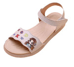 Sandals Girls Version CoreEnne Princess Shoes with Soft Soles ETé New Style Grand GarçOn Little Girl Student Beach Shoes