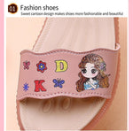 Sandals Girls Version CoreEnne Princess Shoes with Soft Soles ETé New Style Grand GarçOn Little Girl Student Beach Shoes