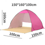 Fast-open outdoor camping beach tent Park recreational picnic tent red