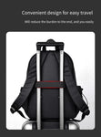 Stylish computer backpack Large capacity solid color travel backpack blue