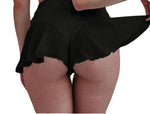 Lotted leaf tight side mini skirt