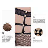 Riveted stockings erotic cutout mesh socks