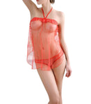 Transparent lace-rimmed erotic lingerie