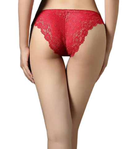 Women's transparent panties Sexy lace seduction briefs