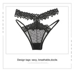 Lace lace low-rise panties Sexy transparent women's erotic panties