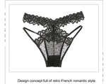 Lace lace low-rise panties Sexy transparent women's erotic panties