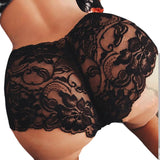 Women's flat-angle erotic panties Transparent lace panties