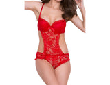 Red Christmas Lingerie Sexy Women's Lace Leaky Back Lingerie