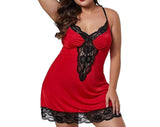 Sexy lace suspender nightdress