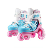 Illuminated children's roller skates adjustable for men and women（+protective gear）