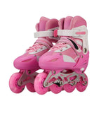 Adjustable children's full flash inline skates