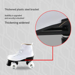 Double row skates White roller skates white PU wheel