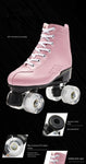 Adult roller skates Double row of four-wheel skates graffiti transparent wheel