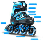 Children's roller skates 【Including shoes, protective gear, helmet and backpack】