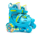 Double row roller skates Children's skates【With protective gear, backpack, barricade】