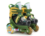 Double row roller skates Children's skates【With protective gear, backpack, barricade】