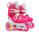 Double row roller skates Children's skates【With protective gear, backpack, barricade】