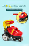 Double row roller skates Children's skates【With protective gear, backpack, barricade】