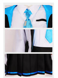 Anime women's blue jacket uniform set