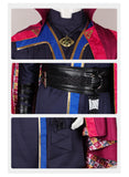 Halloween cosplay costume with red cape