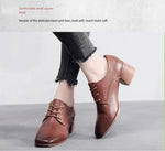 Women's cowhide high heels Genuine leather vintage casual shoes