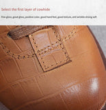 Vintage leather platform casual women's shoes