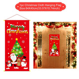 Christmas Door Hanging Flag Merry Christmas Decor for Home Christmas Ornaments Christmas Navidad Xmas Gifts New Year