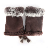 Women Winter Warm Gloves Sexy Faux Rabbit Fur Hand Wrist Warmer Fingerless Gloves